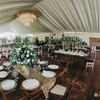 Montaje de recepción elegante